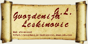 Gvozdenija Leškinović vizit kartica